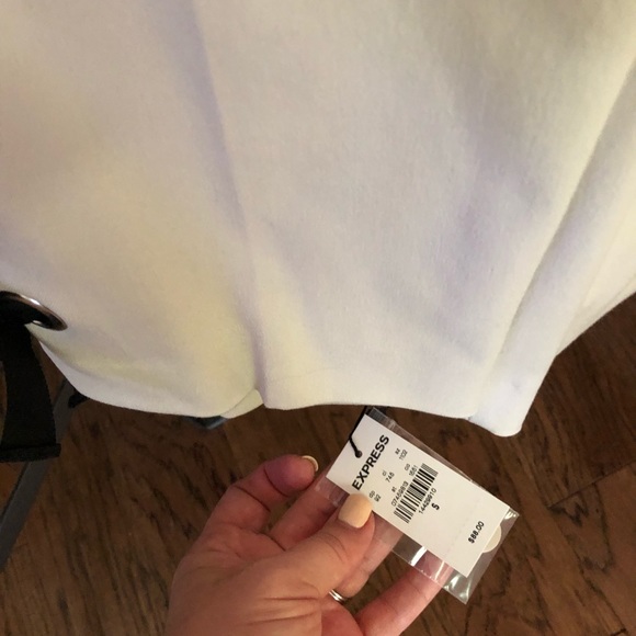 Express Khaki Ankle Mid-Rise Dress Pants - Picture 3 of 3